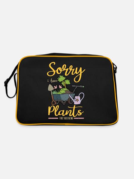 Jardinier plante tomate arrosoir disant cadeau - Sac Retro - noir/or - Dos