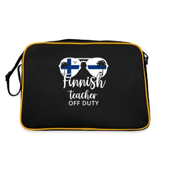 Professeur finlandais hors service Collège Vacances d’été - Sac Retro - noir/or - Dos