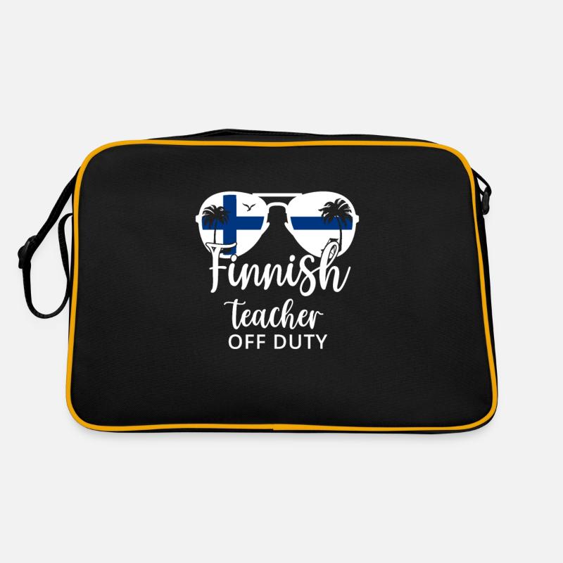 Finnische ralisch Lehrer Off Duty College Sommerurlaub Retro Tasche