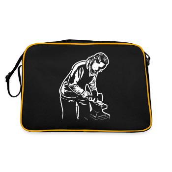 Blacksmith T Shirt Blacksmithing Shirt Blacksmith - Retro Bag - black/gold - Back
