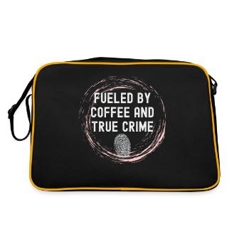 Drôle de café amateur alimenté par le café et le vrai crime - Sac Retro - noir/or - Dos