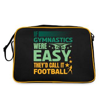 Gymnastik Sport If Gymnastics Were Easy Tees Call - Retro Tasche - Schwarz/Gold - Hinten