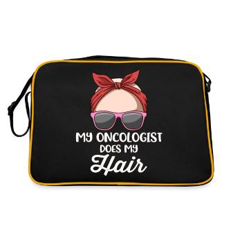 My Oncologist Does My Hair Cadeau de cancer du sein - Sac Retro - noir/or - Dos