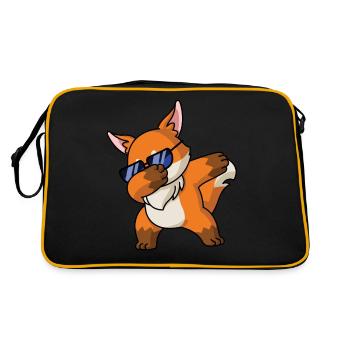 Dabbing Renard Drôle costume pyjama - Sac Retro - noir/or - Dos