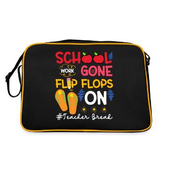 School Work Gone Flip Flops On Teacher Break - Sac Retro - noir/or - Dos