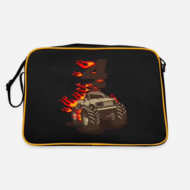 MONSTERTRUCK 4 Anniversaire Garçons 4 ans Sac Retro