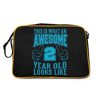 JE SUIS 2 ANS 2 anniversaire garçons 2 ans - Sac Retro - noir/or - Dos