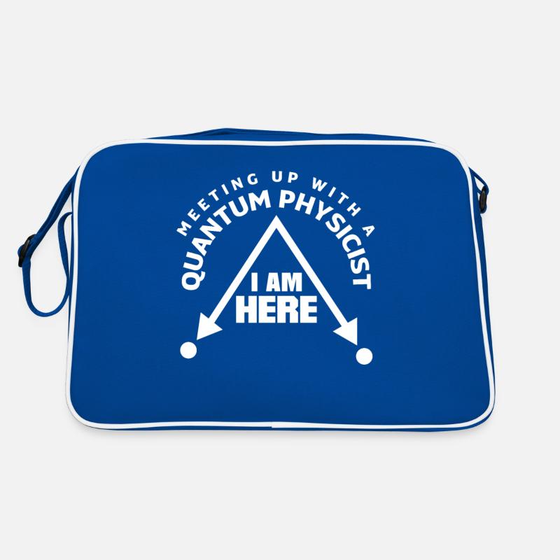 Quantum Mechanics Quantum Physics Meetup Pun Retro Bag