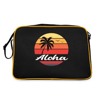 Palm aloha - Retro Bag - black/gold - Back