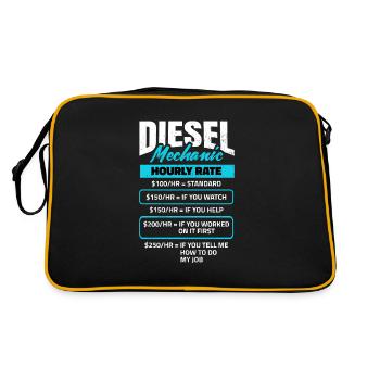 Mécanicien diesel Mécanicien Diesel Taux horaire - Sac Retro - noir/or - Dos
