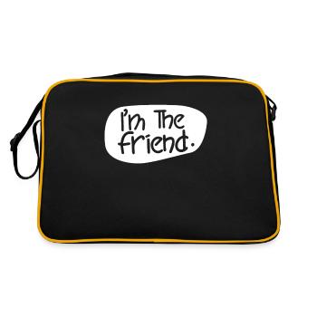 Ich Bin Der Freund Spruch Freunde Bester Freund - Retro Tasche - Schwarz/Gold - Hinten