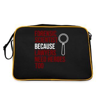 Forensik Forensiker - Retro Tasche - Schwarz/Gold - Hinten