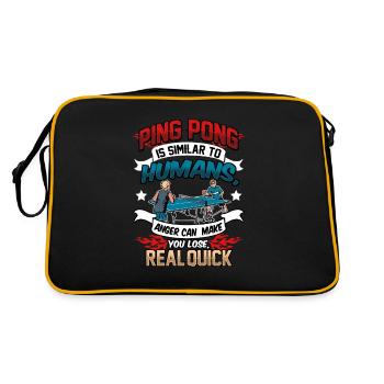 Control Table Tennis Table Tennis Player Ping Pong - Retro Bag - black/gold - Back