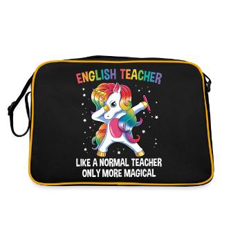 Anglais professeur de magisch drôle littérature Professeur - Sac Retro - noir/or - Dos