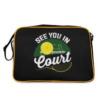 Coach de tennis vous voit sur le court - Sac Retro - noir/or - Dos