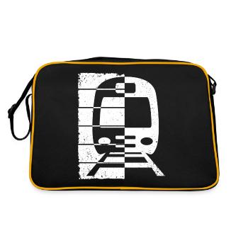 Train Railway Railway Trains Train drivers - Retro Bag - black/gold - Back