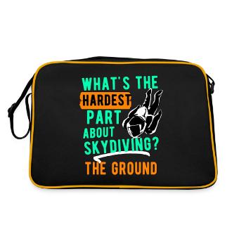 La partie la plus difficile à faire pour le parachutisme - Sac Retro - noir/or - Dos