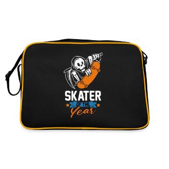 Skater of the Year Skateboard Waveboard Longboard - Sac Retro - noir/or - Dos