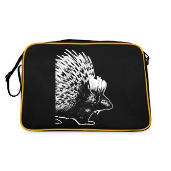 Prickly porcupine - Retro Bag - black/gold - Back