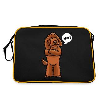 Muet Barbet Chien - Sac Retro - noir/or - Dos