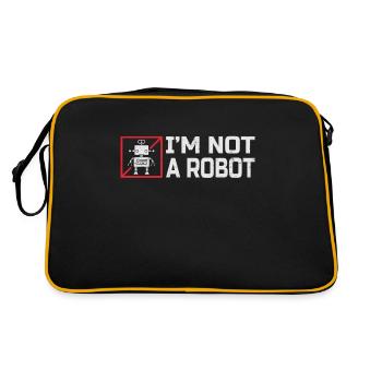 Robotic and Coding I'm Not A Robot - Retro Bag - black/gold - Back