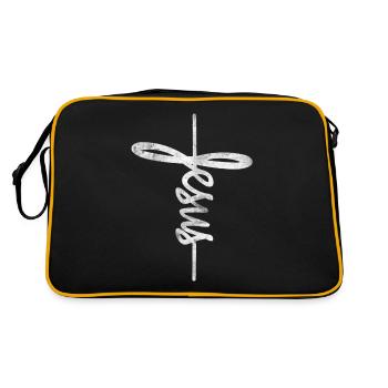 Jésus Croix chrétienne Croyants Femmesevangelisc - Sac Retro - noir/or - Dos
