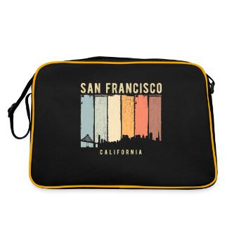 San Francisco Skyline - Sac Retro - noir/or - Dos