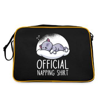 Cat cute sleep shirt - Retro Bag - black/gold - Back