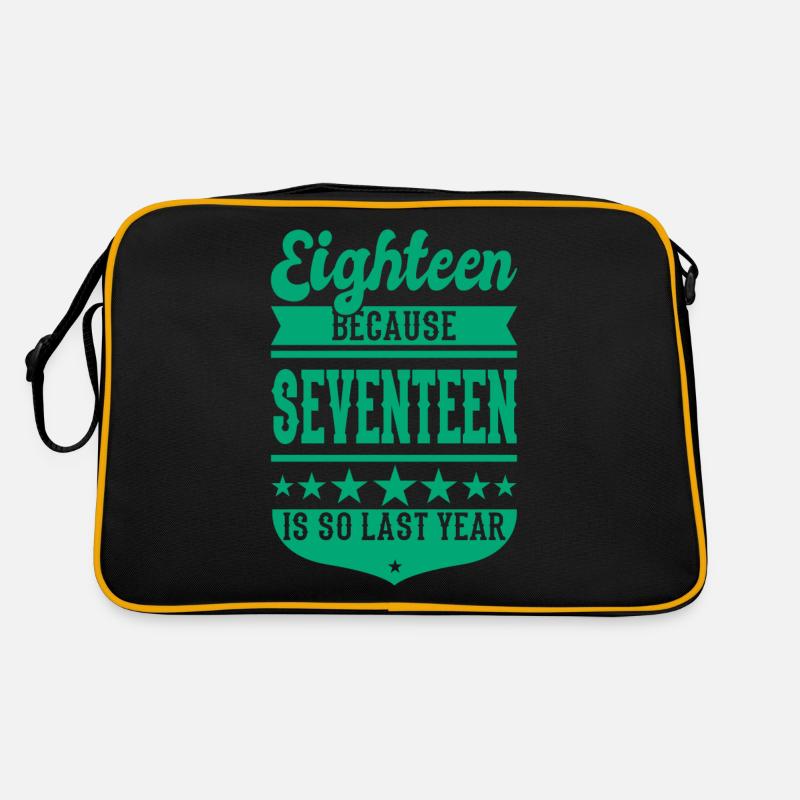 18 BECAUSE 17 IS SO LAST YEAR 18 BIRTHDAY BOYS Retro Bag