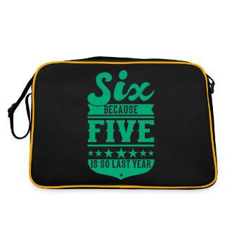 6 BECAUSE 5 IS SO LAST YEAR 6 Birthday Boys 6 - Retro Bag - black/gold - Back