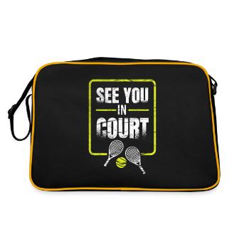 Coach de tennis Rendez-vous sur le court - Sac Retro - noir/or - Dos