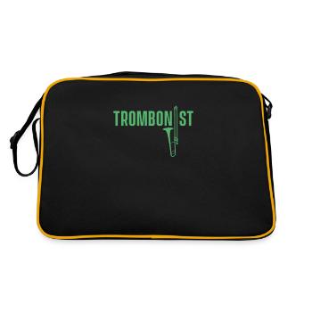 Trombonist trombones trombone trombone player - Retro Bag - black/gold - Back