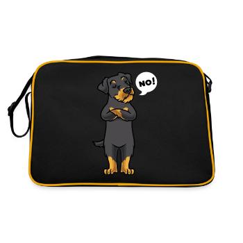 Têtu allemand de chasse chien drôle - Sac Retro - noir/or - Dos
