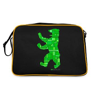 I Love Berlin - Berliner Bär Design - Pop Art - Sac Retro - noir/or - Dos