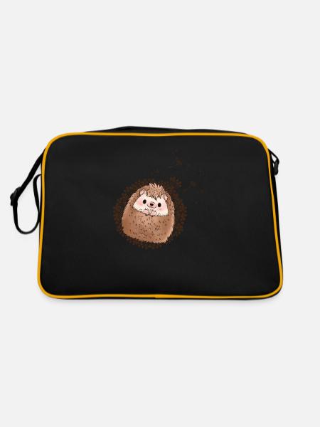 Igel - Retro Tasche - Schwarz/Gold - Hinten