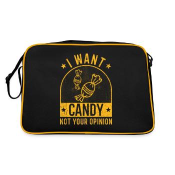 I want Candy - Sac Retro - noir/or - Dos