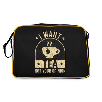 Thé amateur de thé Cadeaux Thé Rengaine - Sac Retro - noir/or - Dos