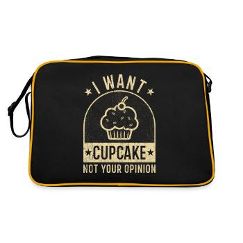 Cupcake baking gift funny - Retro Bag - black/gold - Back