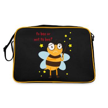 To bee or not to bee Geschenk Apis miel - Sac Retro - noir/or - Dos