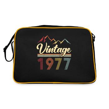 Vintage 1977 44th Birthday Retro 44 Years Old - Retro Bag - black/gold - Back
