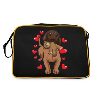 Chien bavarois de soudure de montagne Chien - Sac Retro - noir/or - Dos