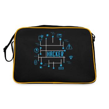 hacker - Retro Bag - black/gold - Back