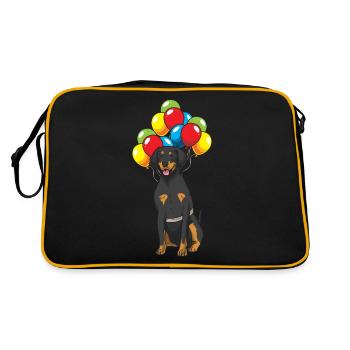 Chien de craquage incendiaire avec ballons - Sac Retro - noir/or - Dos