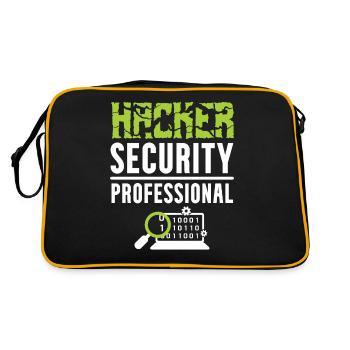 Hacker Security Professional - Retro Tasche - Schwarz/Gold - Hinten