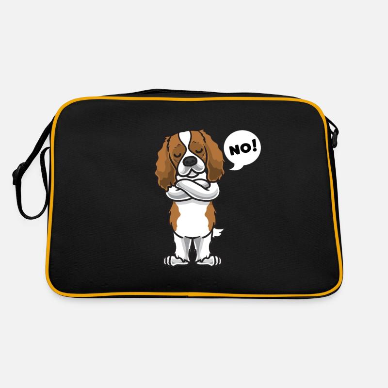 Sturer Cavalier King Charles Spaniel Retro Tasche
