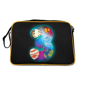 JE SUIS 3 3 anniversaire Garçon 3 ans espace - Sac Retro - noir/or - Dos