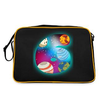 I AM 6 6 birthday boy 6 years space - Retro Bag - black/gold - Back