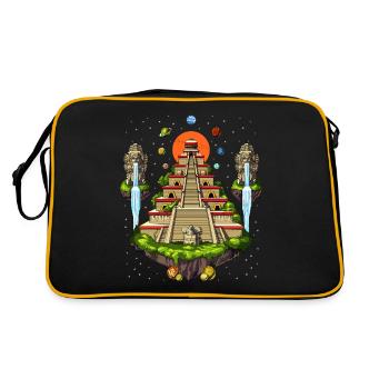 Aztec Pyramid Island - Retro Bag - black/gold - Back