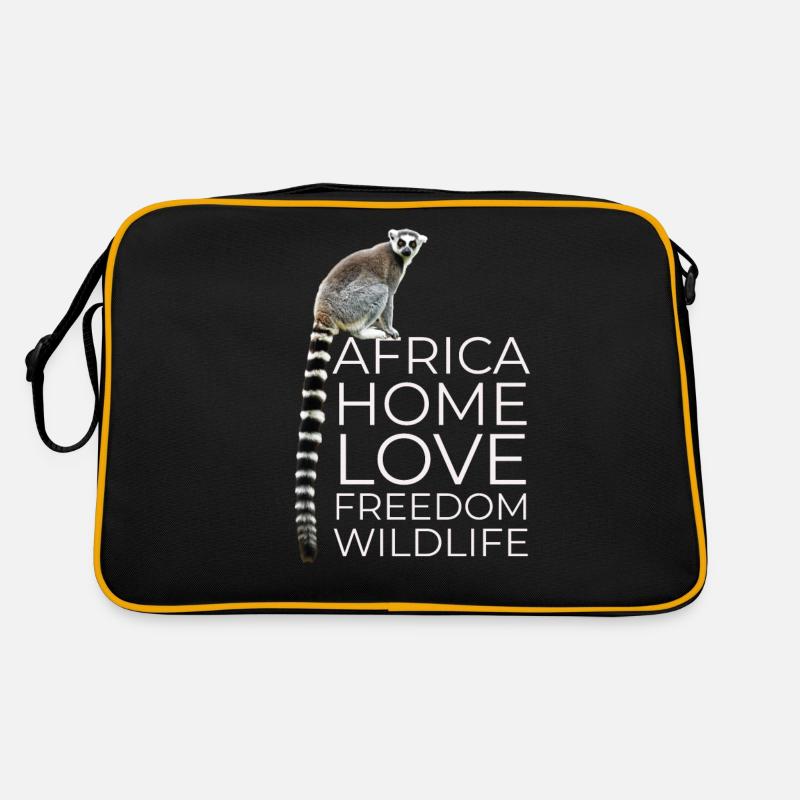 Afrika Mann Geschenk Mutter Kinder Junge Mädchen - Retro Tasche - Schwarz/Gold