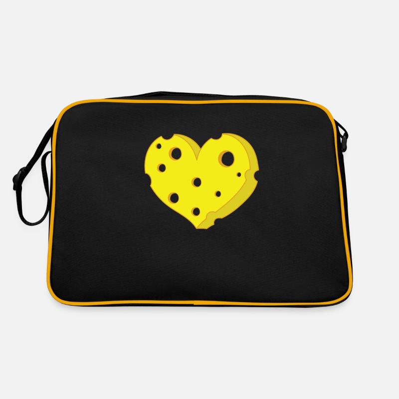 Morceaux de fromage en forme de coeur Sac Retro